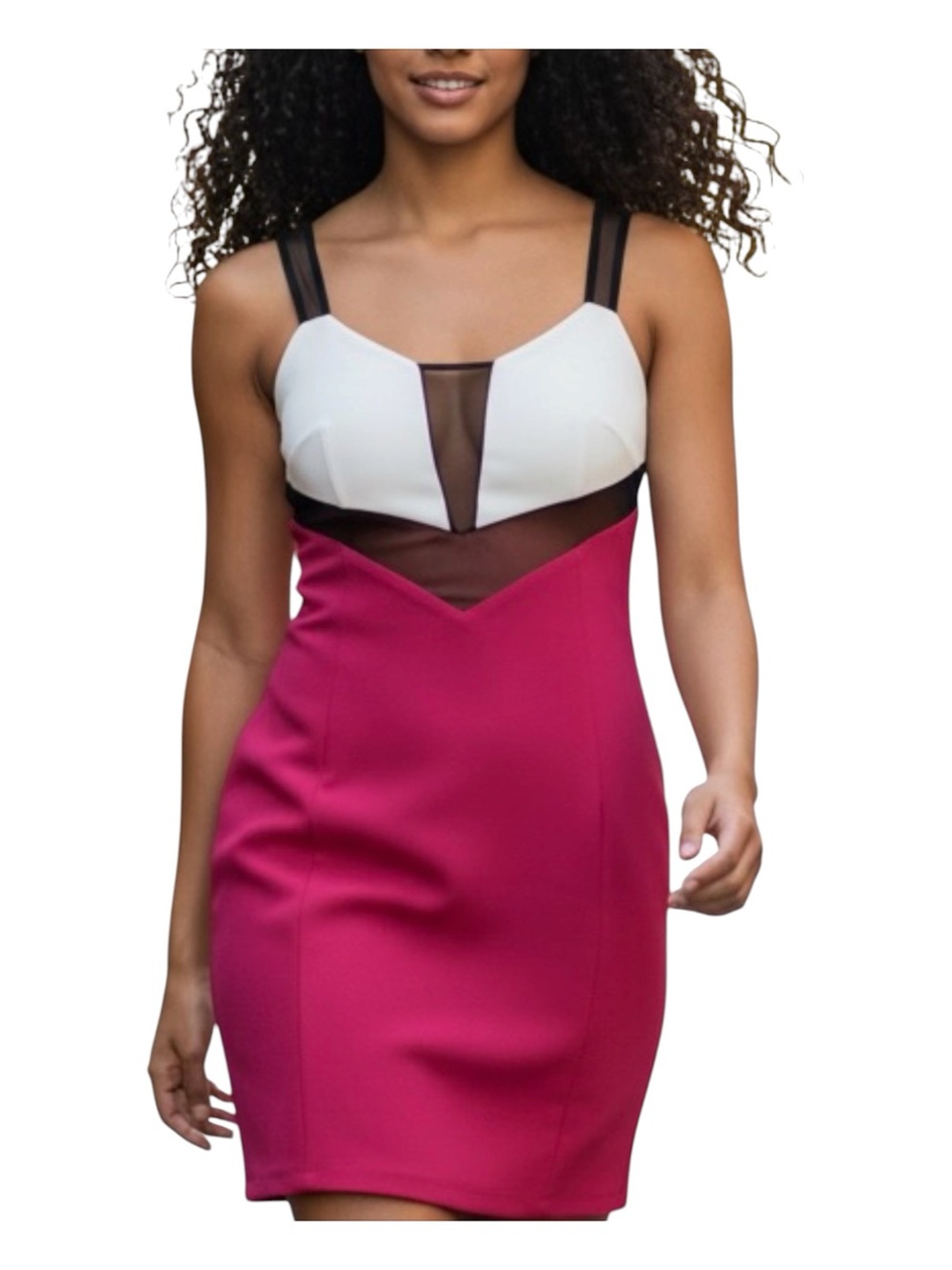 Charlotte Russe  Dress.  Sz L White Pink